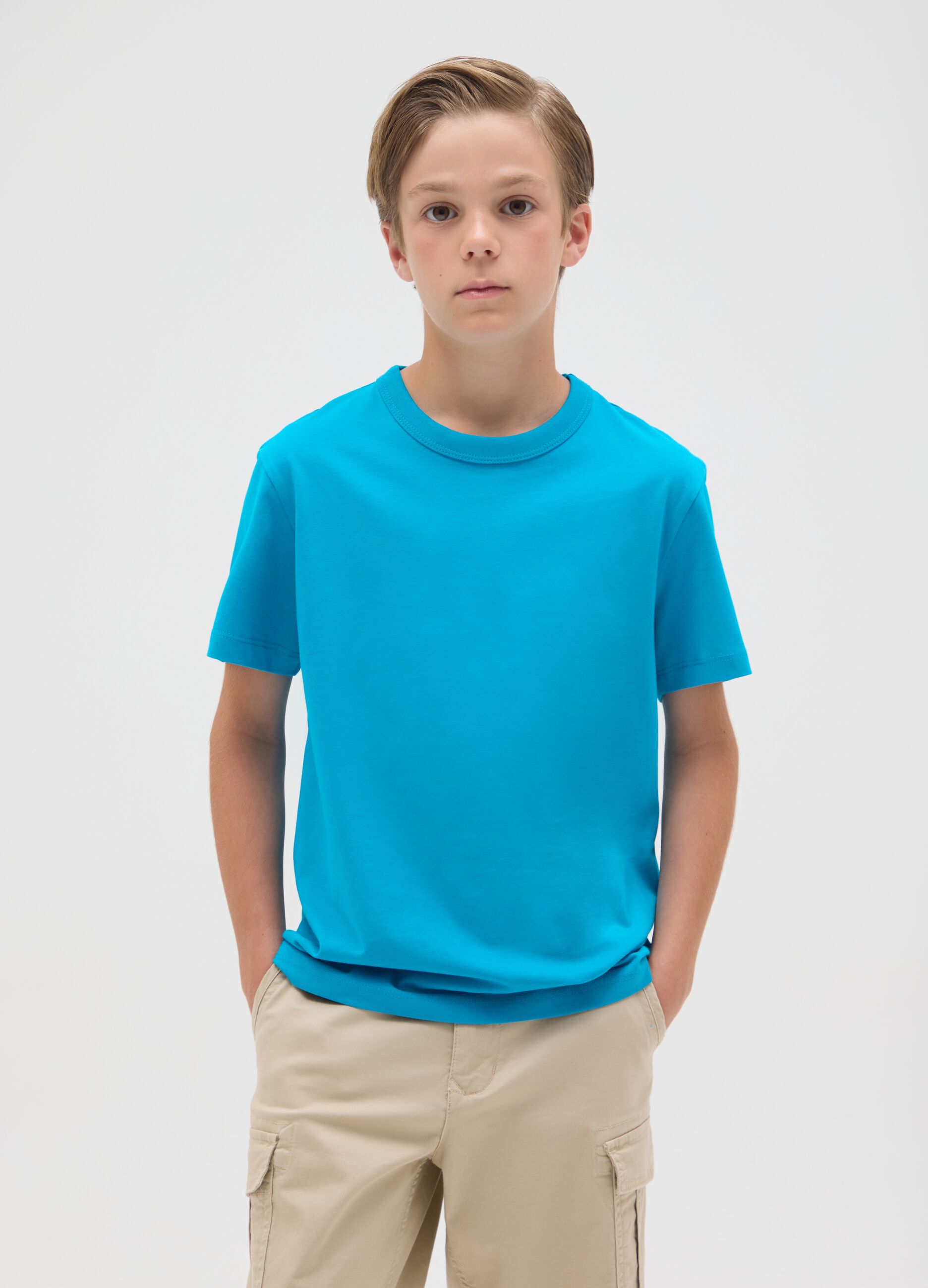 OVS Kids Blue Short Sleeve Cotton T-shirt