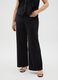 Pantaloni wide leg neri con fascia elastica_1