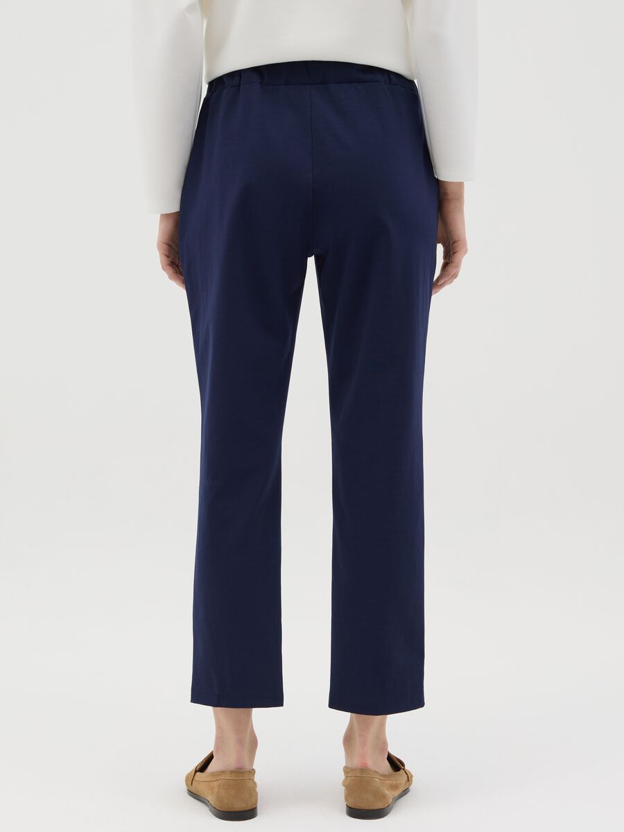 Blue regular-fit stretch trousers_2