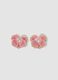 Rose flower-shaped earrings with bright details_0