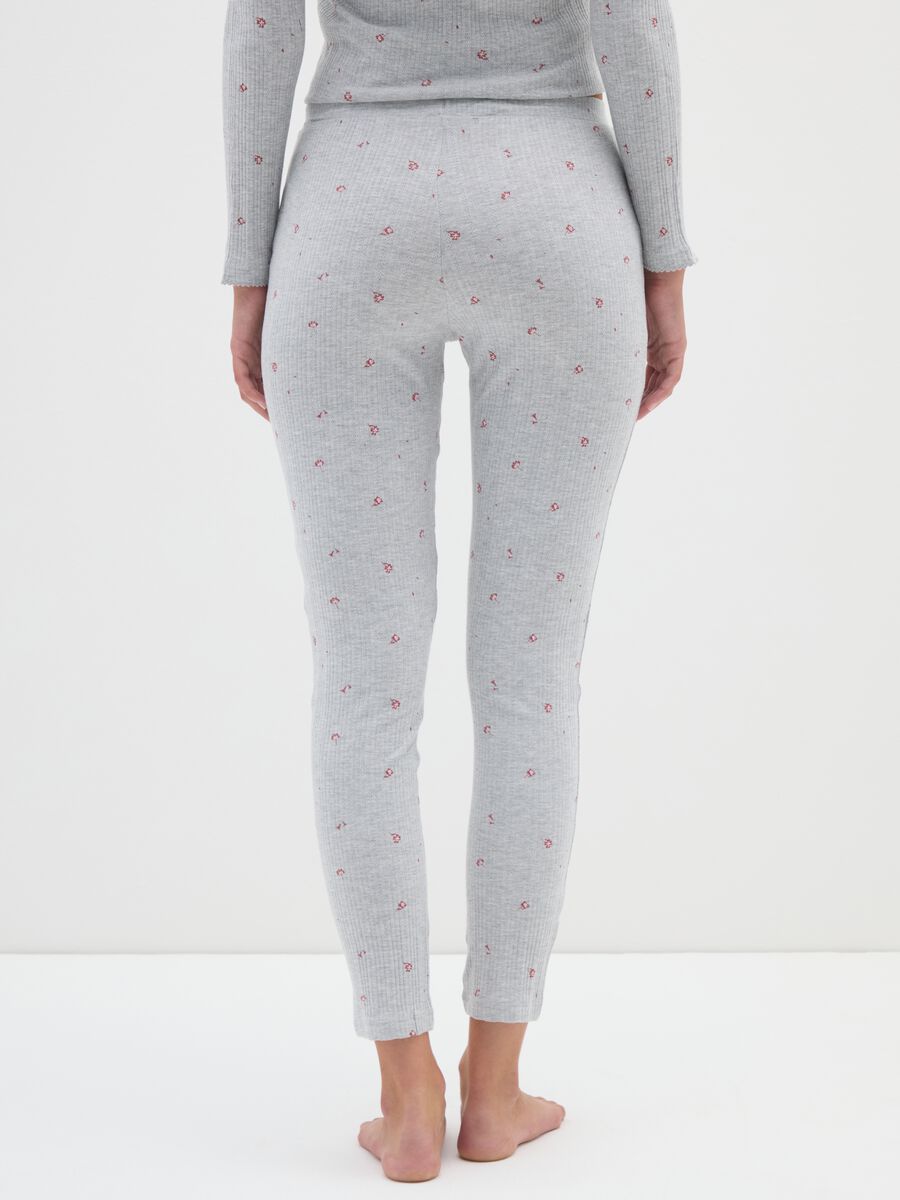 Grey Cotton Blend Pyjama Trousers_2