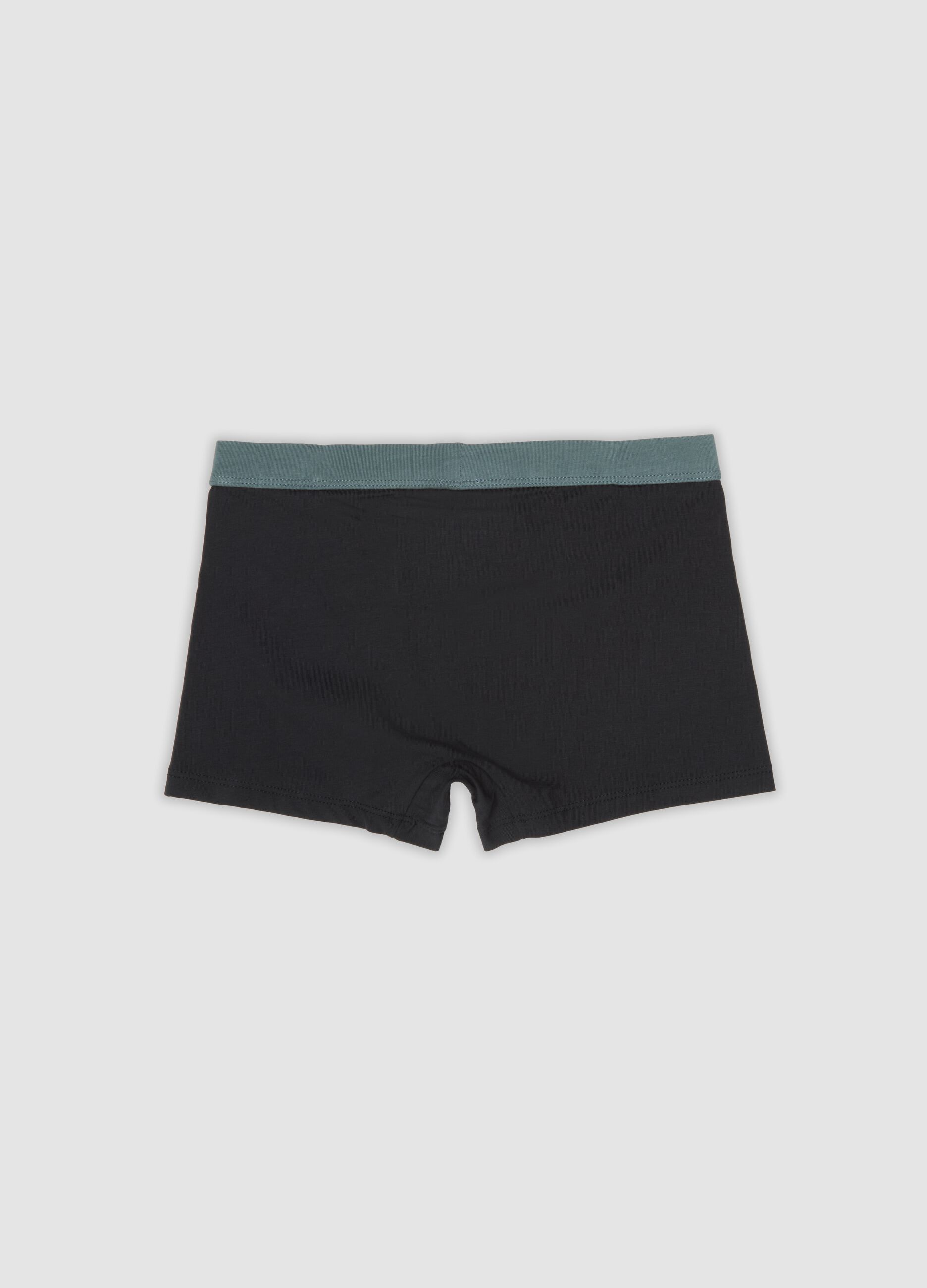 Blue stretch organic cotton boxer shorts