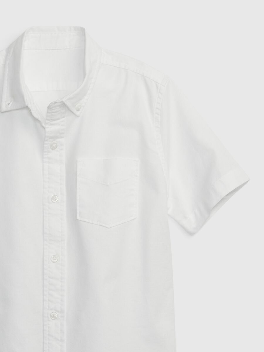 Short-sleeved shirt in Oxford cotton_2