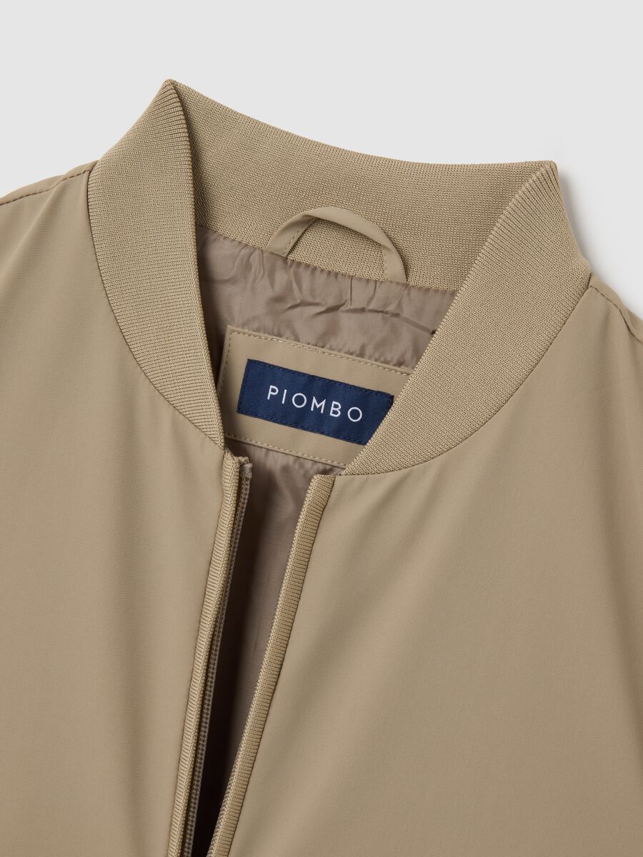 Gilet in tessuto elasticizzato beige_5