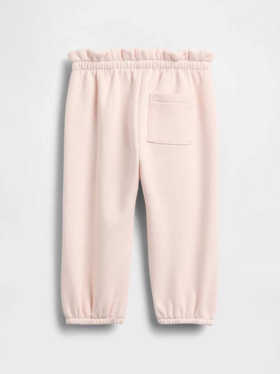 Baby pink cotton blend trousers_1