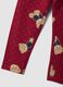 Leggings rossi in cotone organico elasticizzato con stampa orsetti per bambina_3