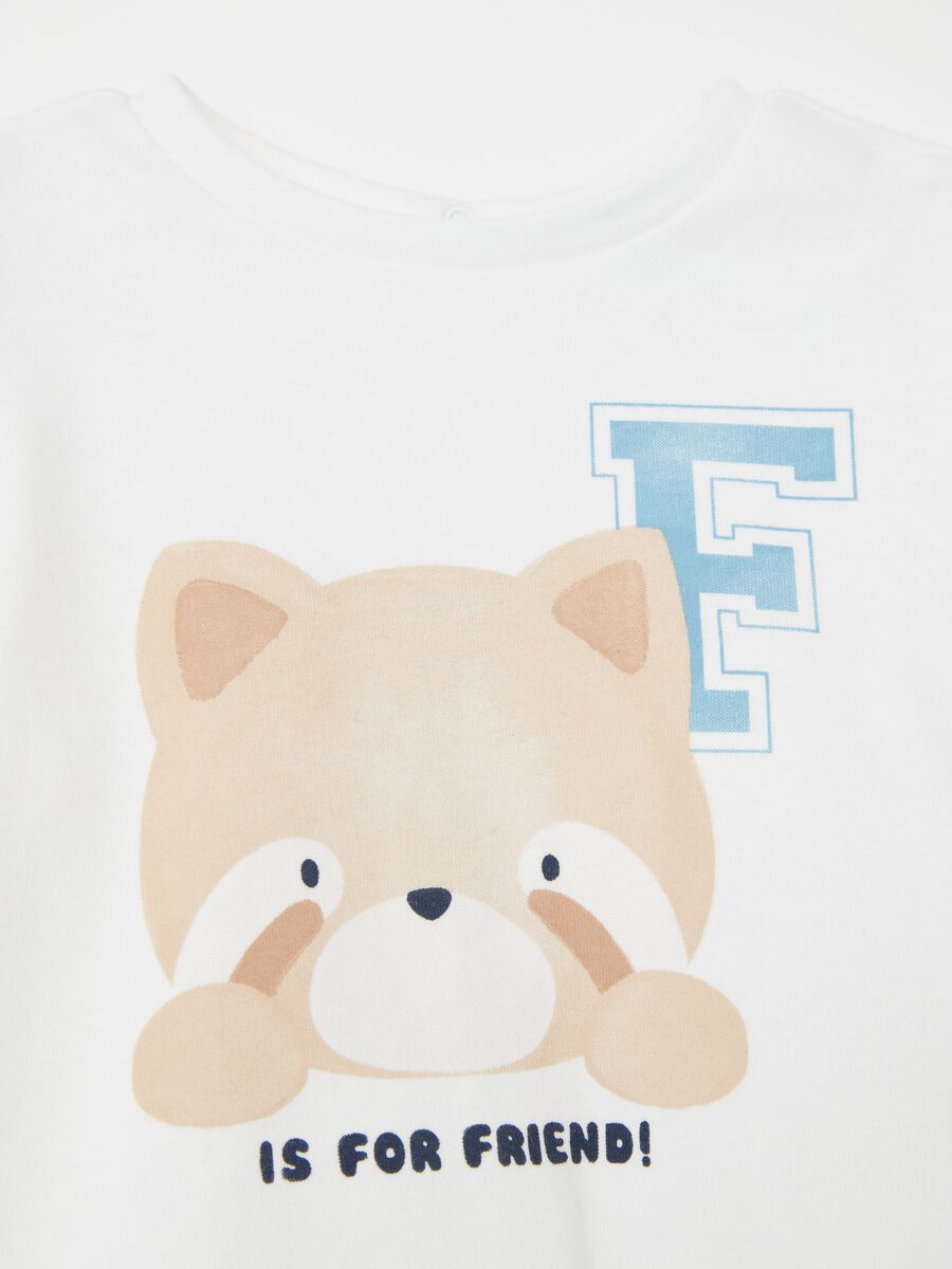 T-shirt in cotone bio stampa "F is for friend!"_2