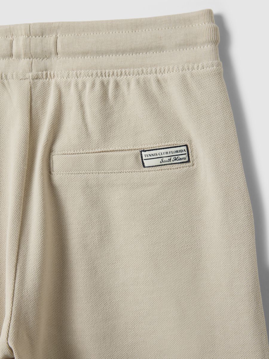 Shorts in puro cotone beige da bambino regular fit_3