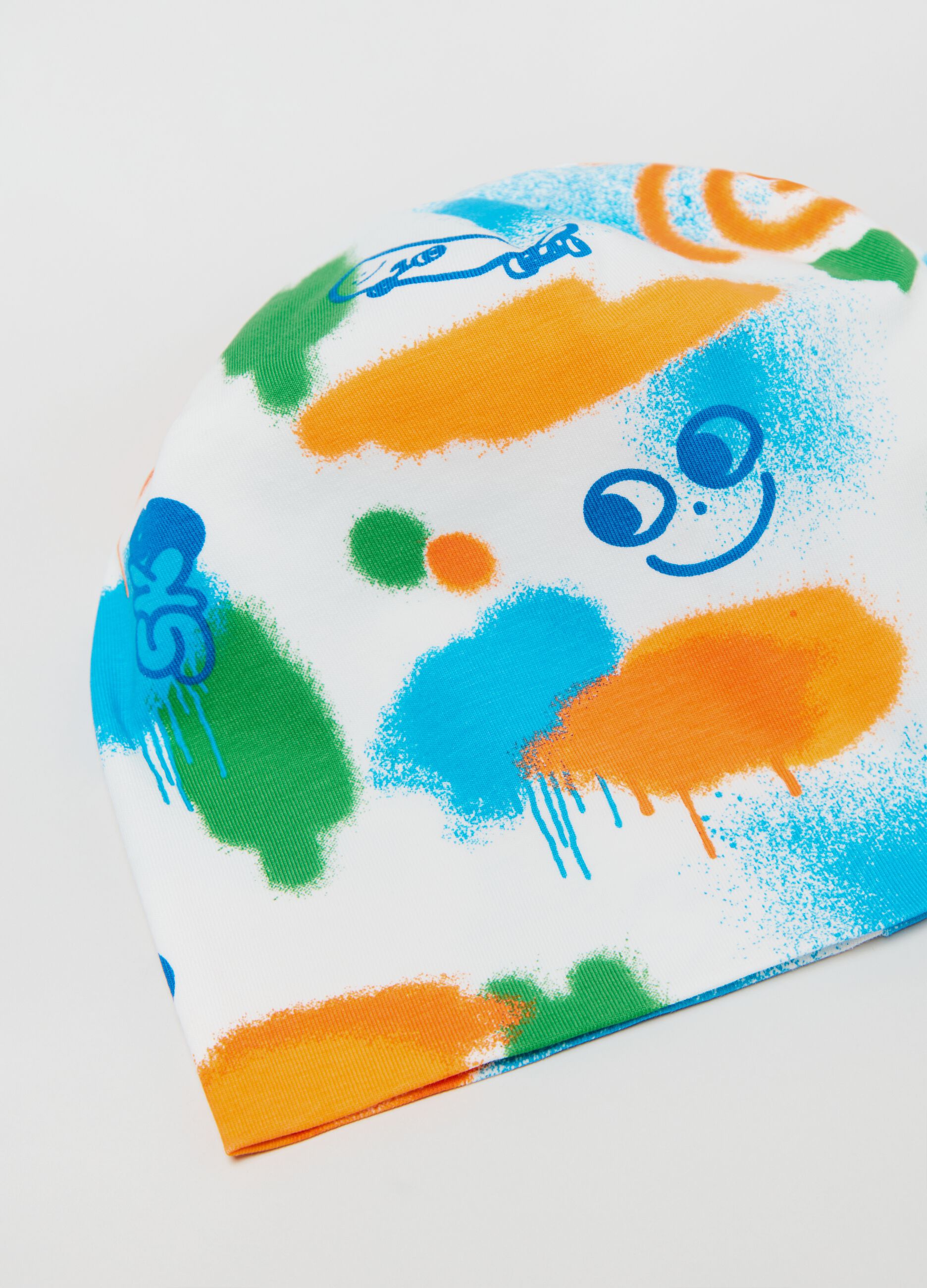 Berretto in jersey con stampa skateboard_2