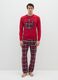 Long plaid multicoloured pure cotton pyjamas regular fit_0