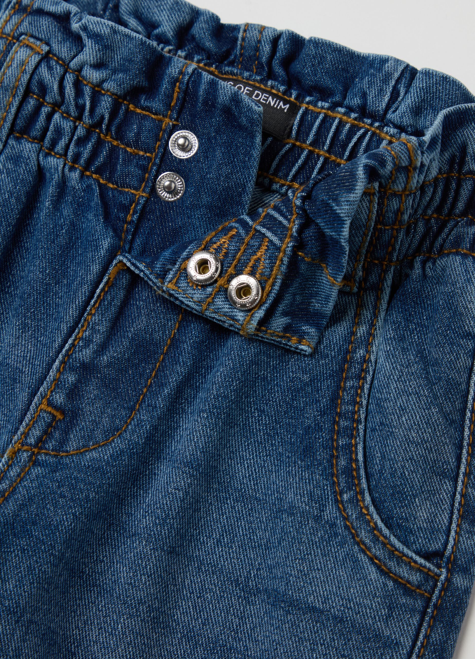 Jeans paper bag a gamba larga