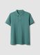 Regular fit short sleeve green pure cotton polo_4