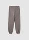 Boys' grey regular fit jogger trousers in pure cotton_4