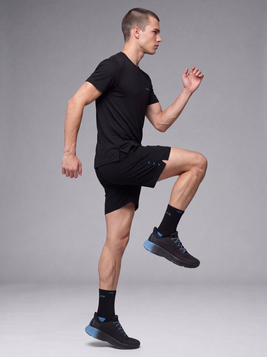 Black easy-dry stretch shorts ALTAVIA RUNNING_0
