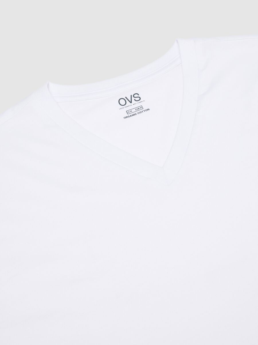Tripack di t-shirt da uomo in puro cotone bianche regular fit_5