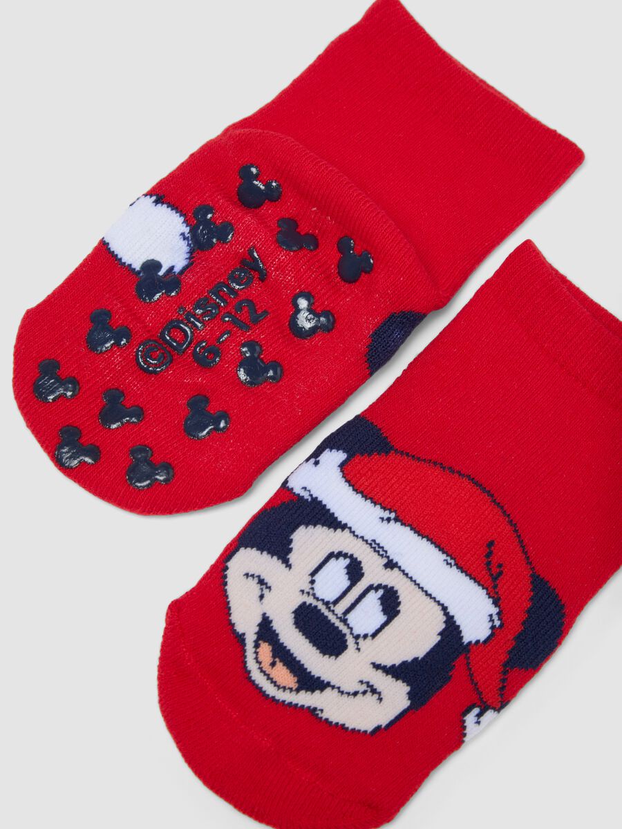 Bipack calze corte antiscivolo in cotone organico elasticizzato Mickey & Friends_1