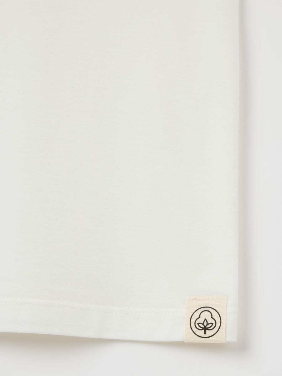 Women's full-length white sleeveless dress in 100% cotton_5