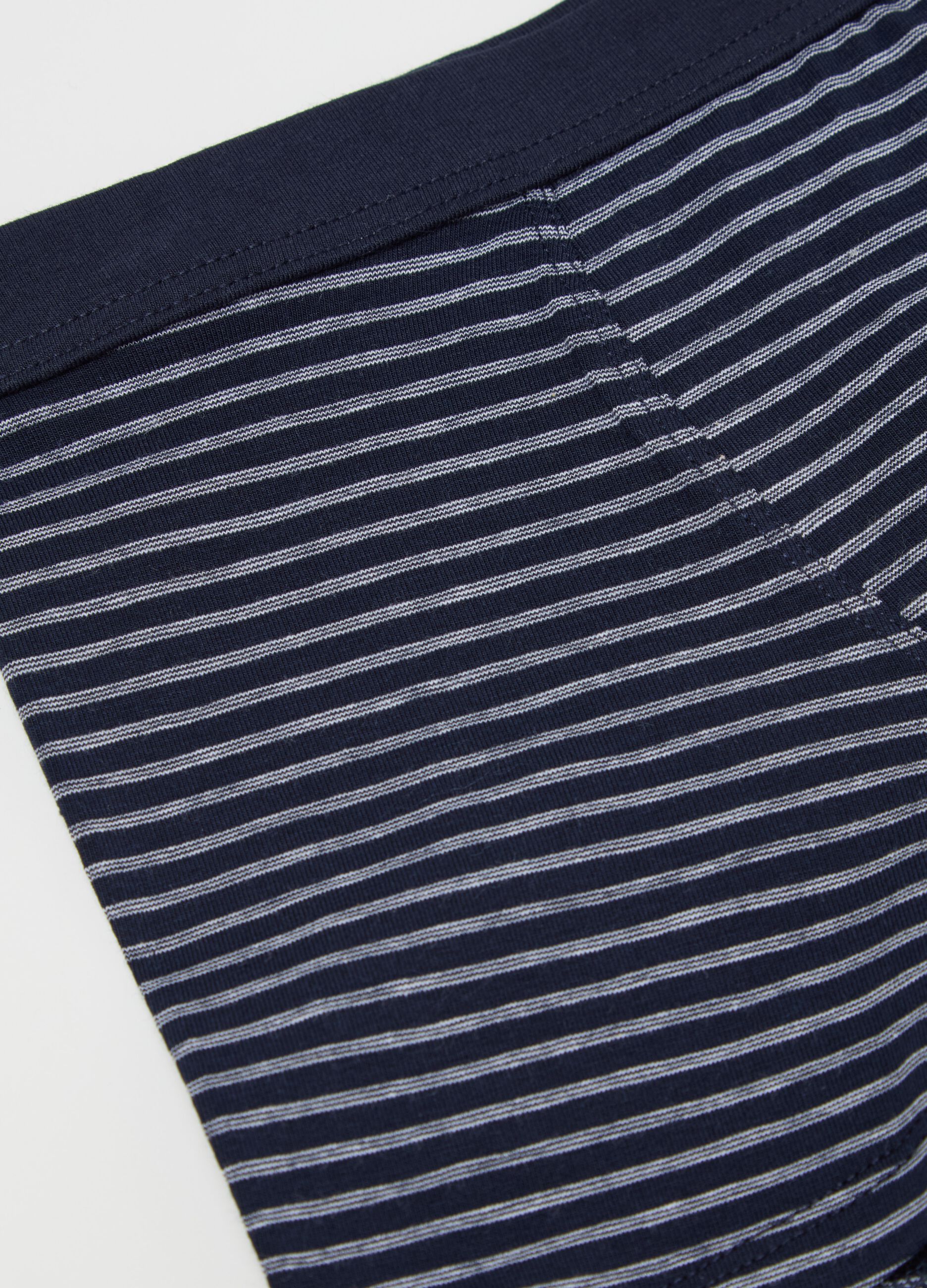 Boxer in cotone stretch in fantasia a righe 