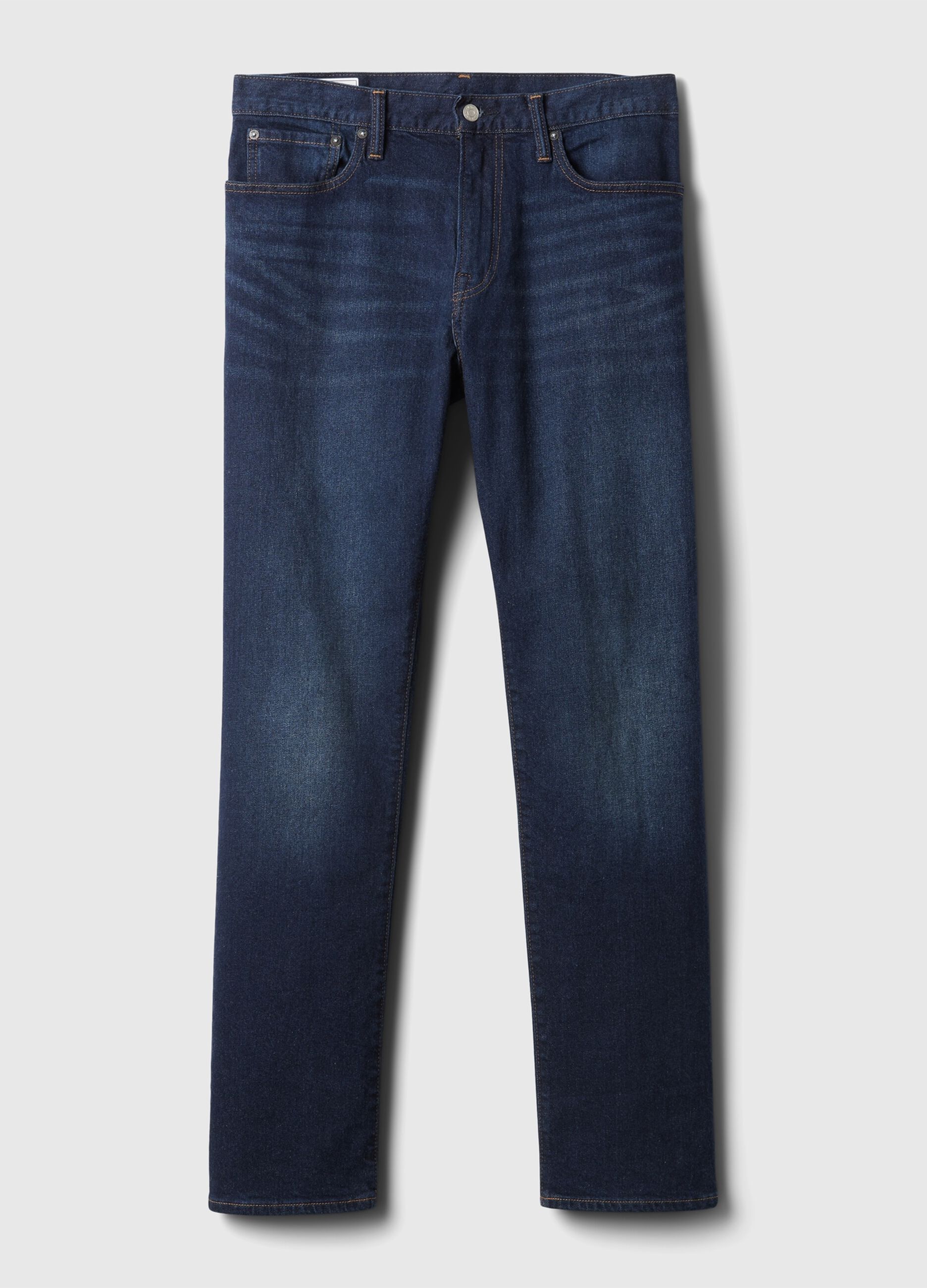 Straight-fit jeans with mid-rise waist