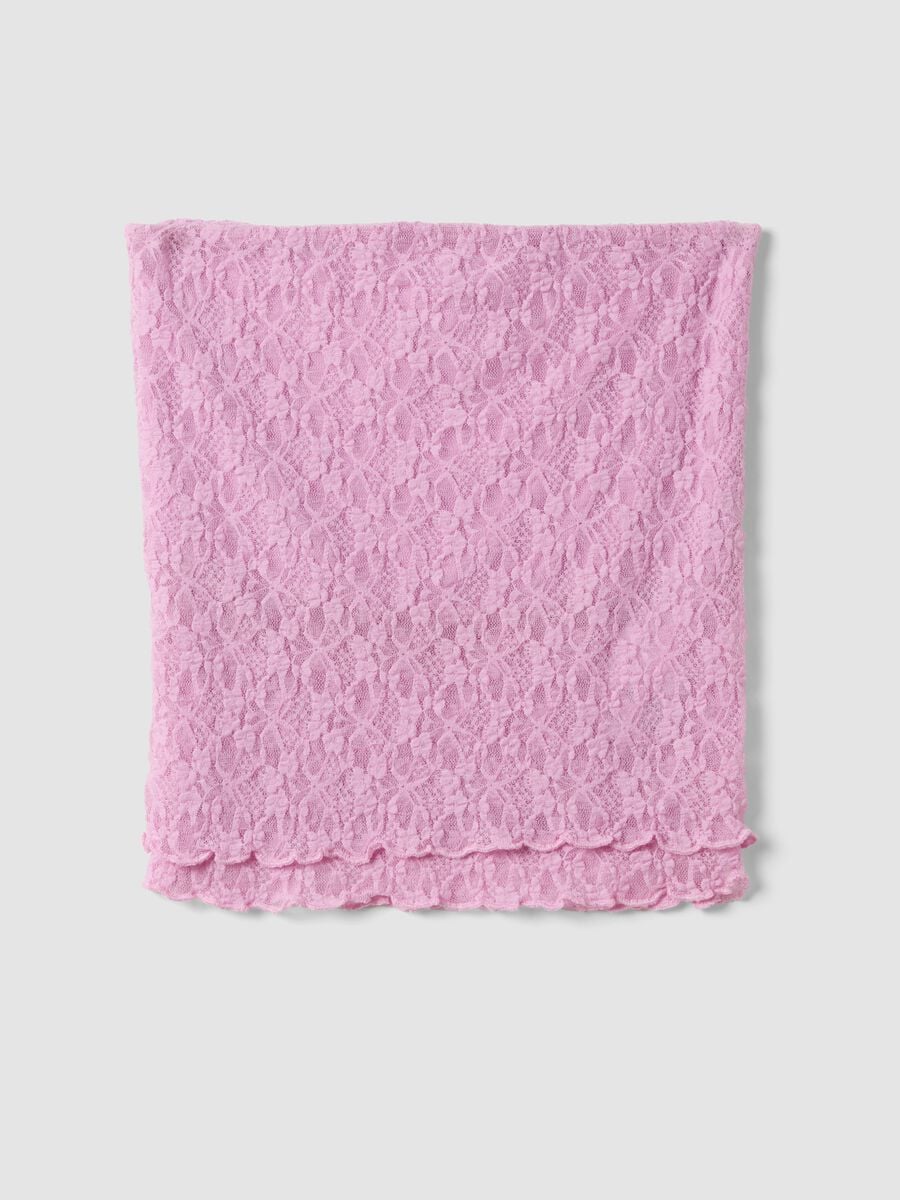 Short pink stretch-fabric top_4