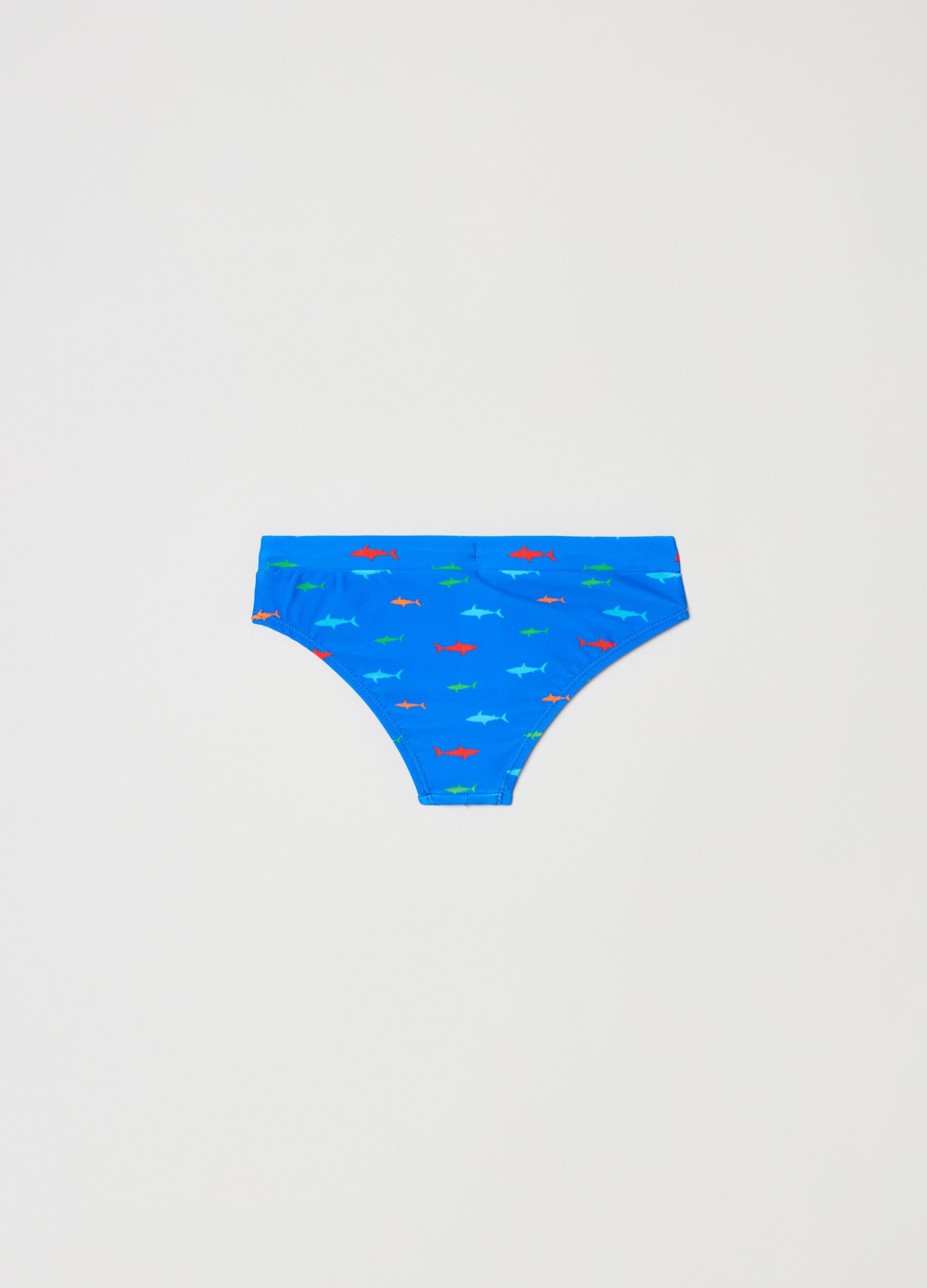 Swim briefs with sharks print