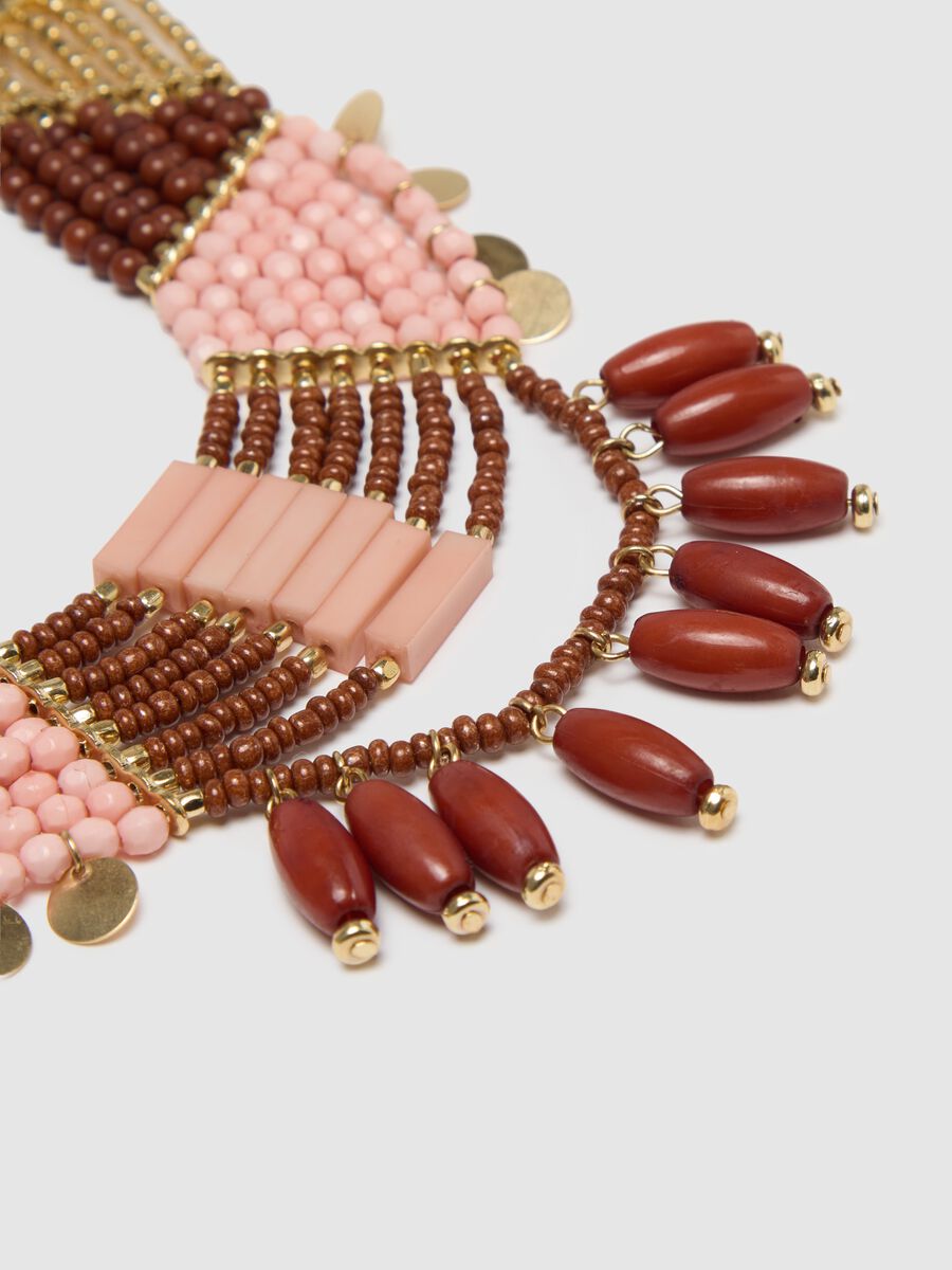Multicoloured Ethnic Glass Necklace_1