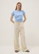 Beige viscose and linen-blend relaxed-fit jogger trousers_0