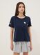 Blue and grey pure cotton short pyjamas with Peanuts print_1