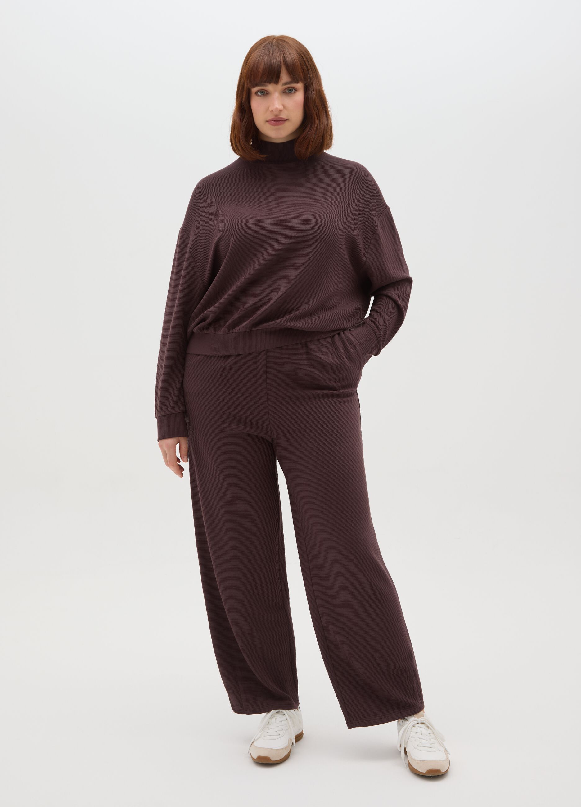 Brown Wide Leg Trousers