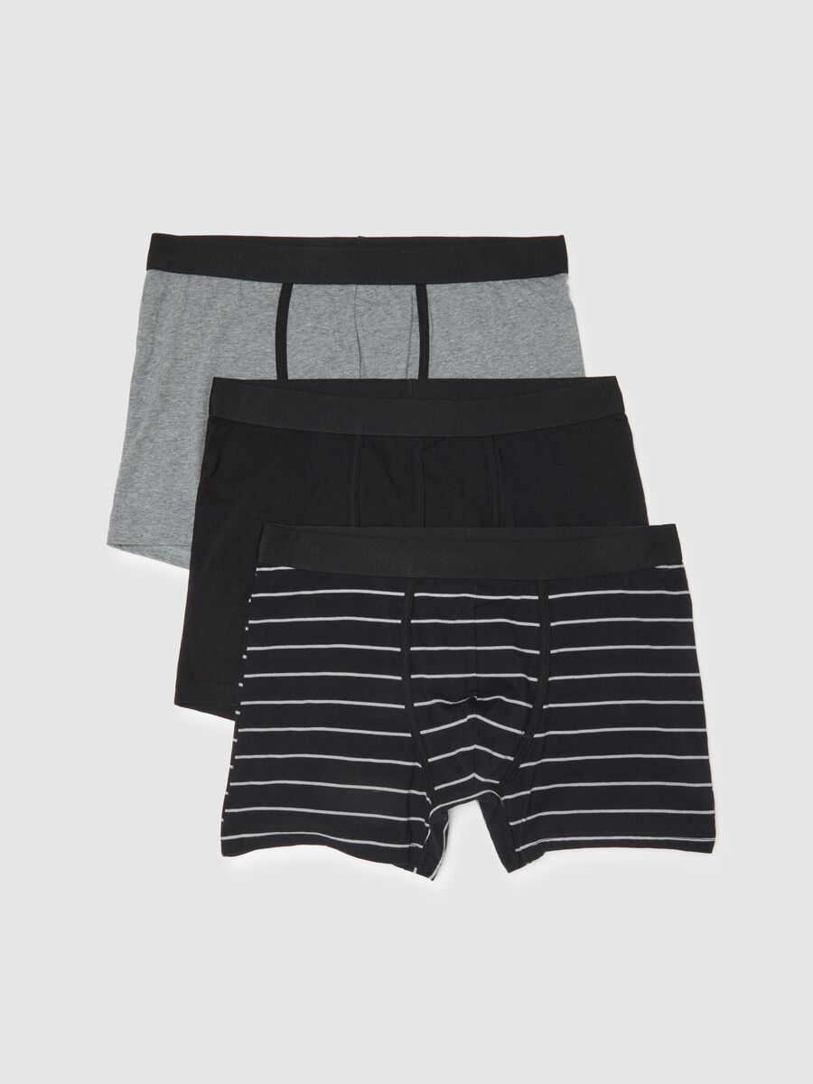 Tripack boxer in cotone elasticizzato multicolor regular fit_4