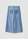 Light Blue Wide-Leg Pure Cotton Jeans for Girls_1