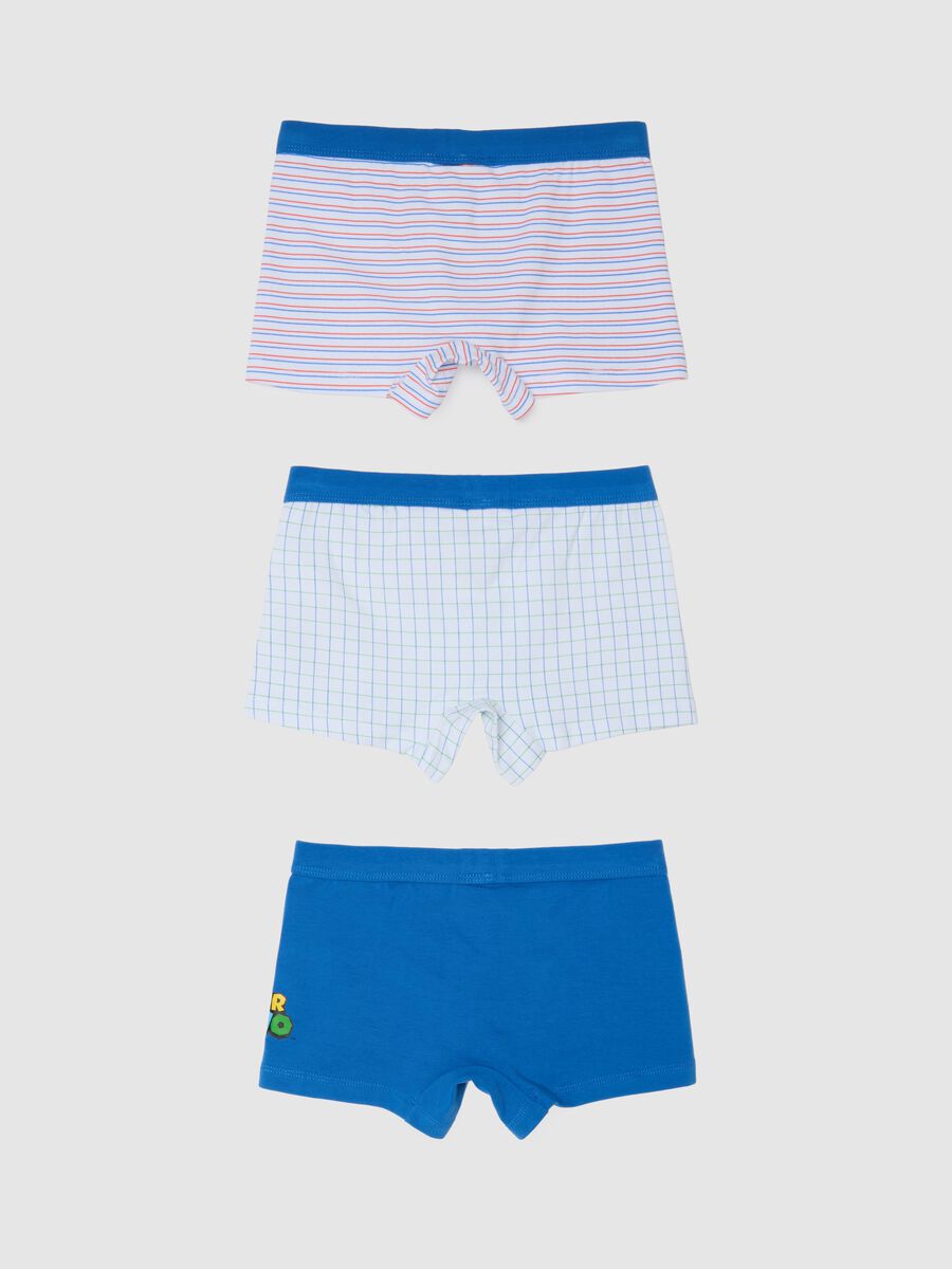 Children's multicolour cotton briefs tripack with Super Mario prints_1