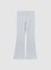 Girls' flared treggings in grey stretch cotton blend_3