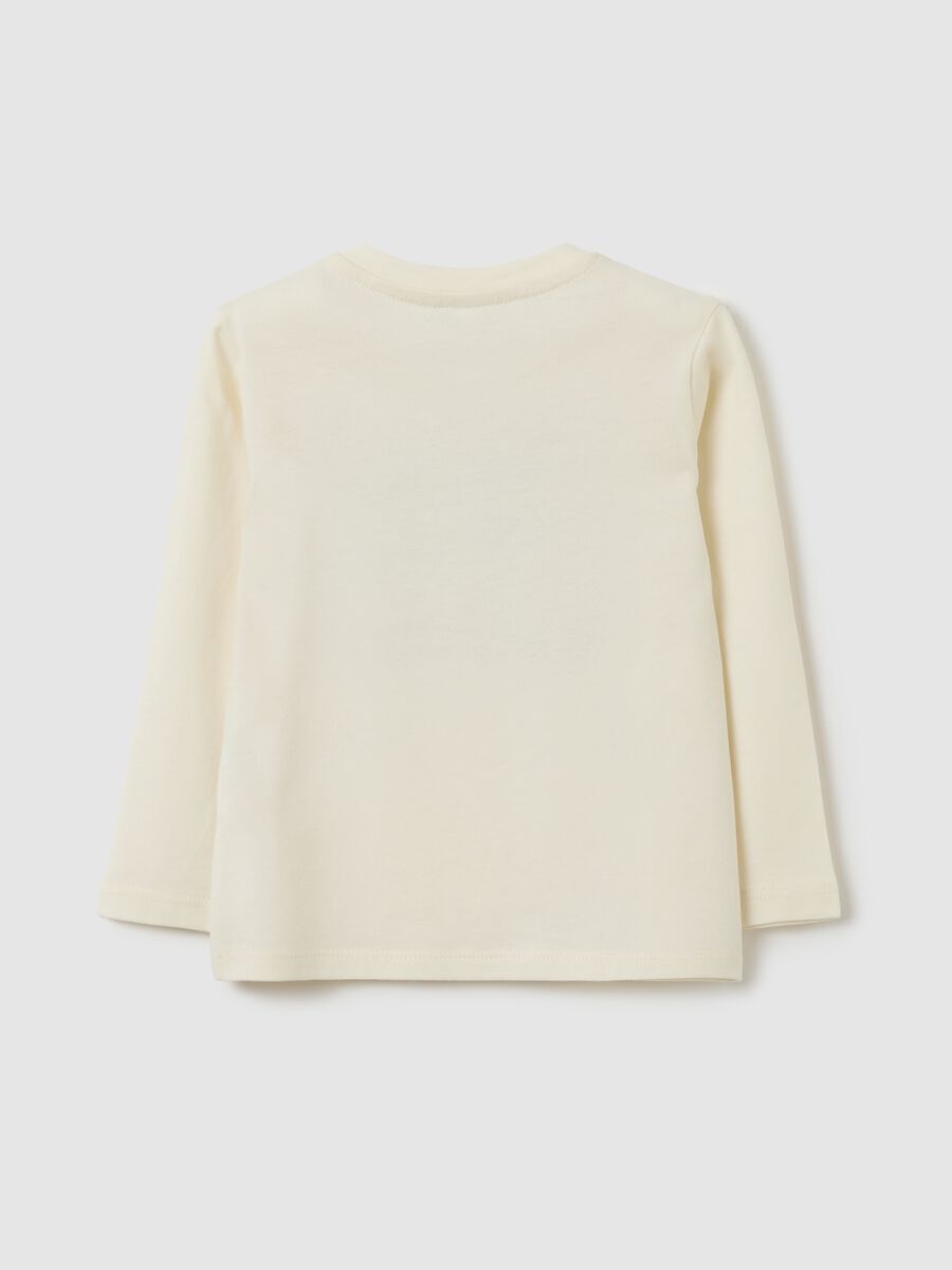 Pure cotton beige regular fit baby t-shirt_1