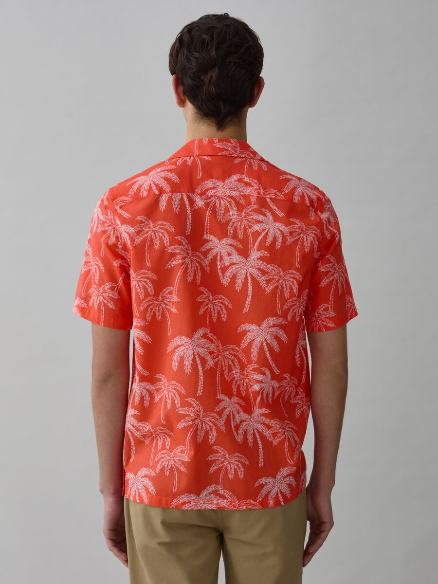 Short-sleeved shirt with palms print_2