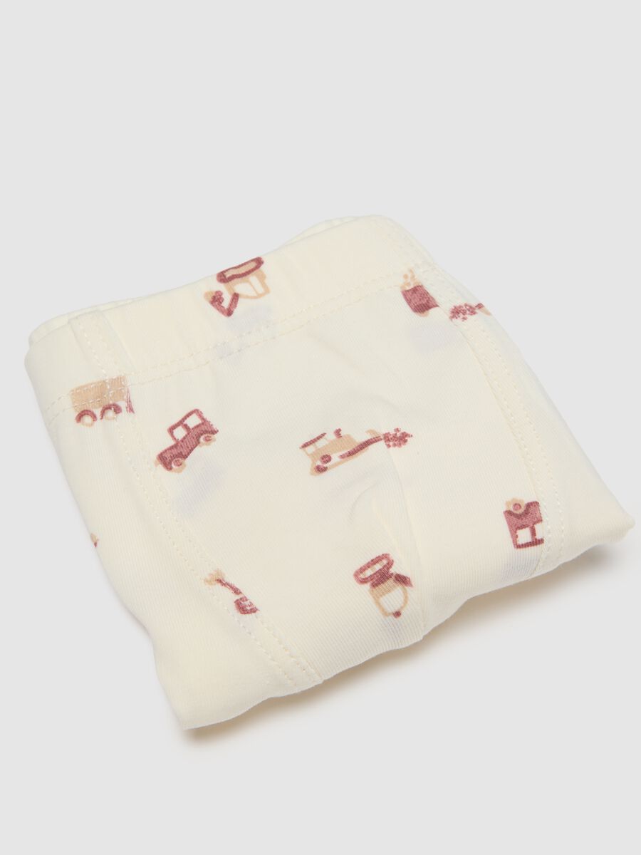 Tripack of multicolour cotton blend regular fit baby boxer shorts_3