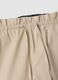 Beige stretch-cotton trousers with elasticated waistband_1