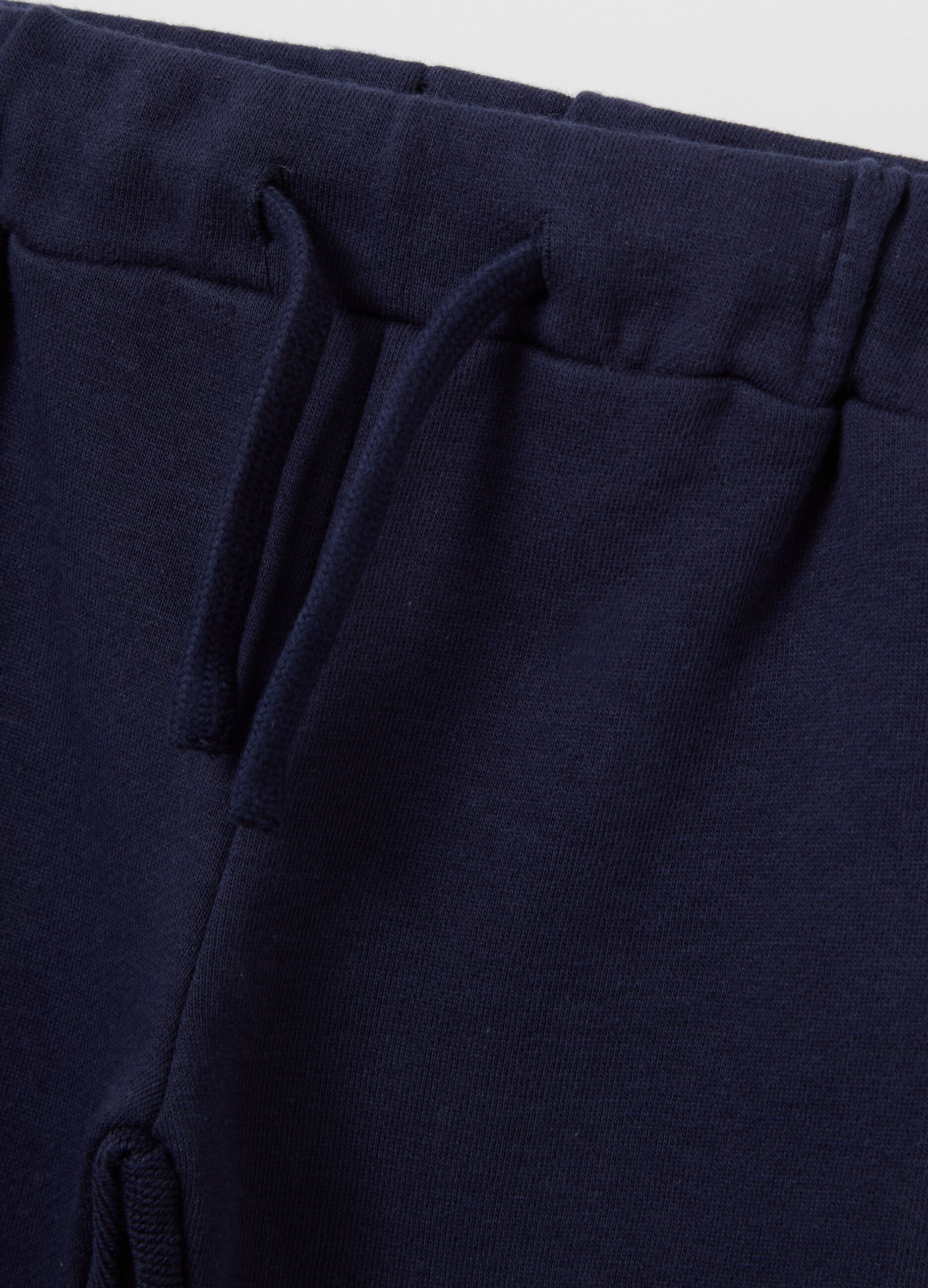 French terry set with whale embroidery
