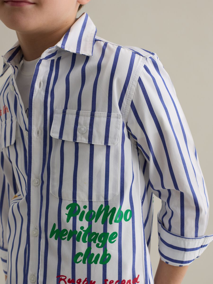 Striped shirt with lettering print_1