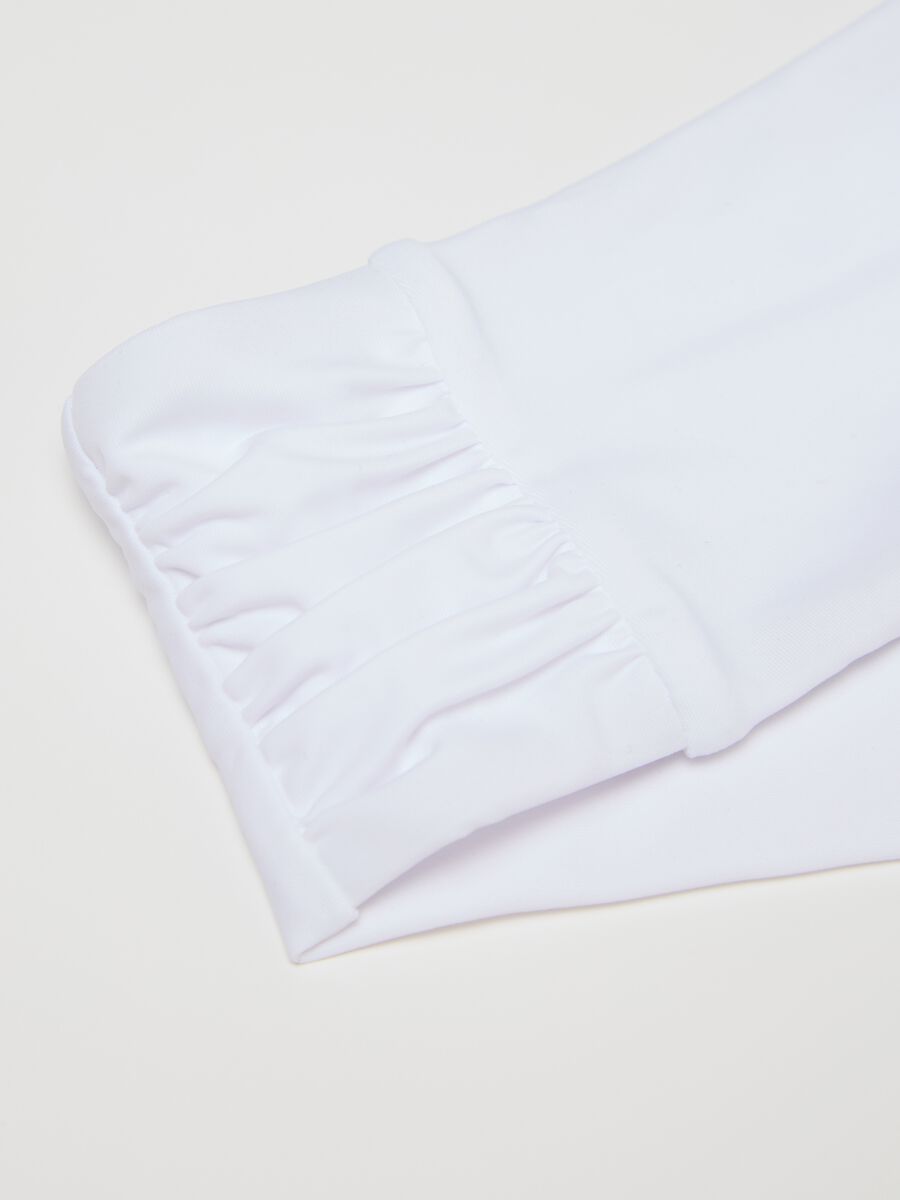 White bikini French knickers with gathering_5