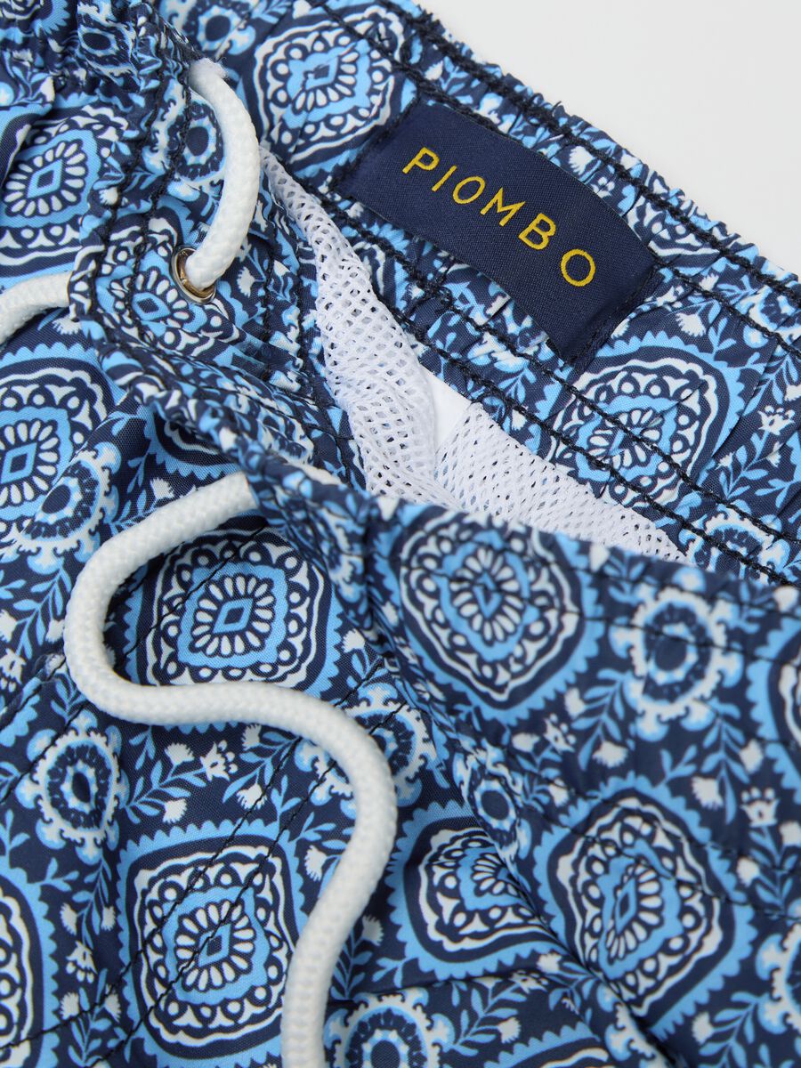 Blue Sea Boxers with Geometric Pattern by Piombo_5