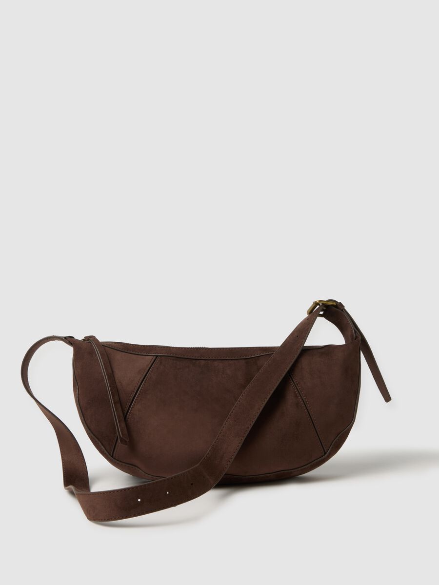Brown bag with adjustable shoulder strap_0