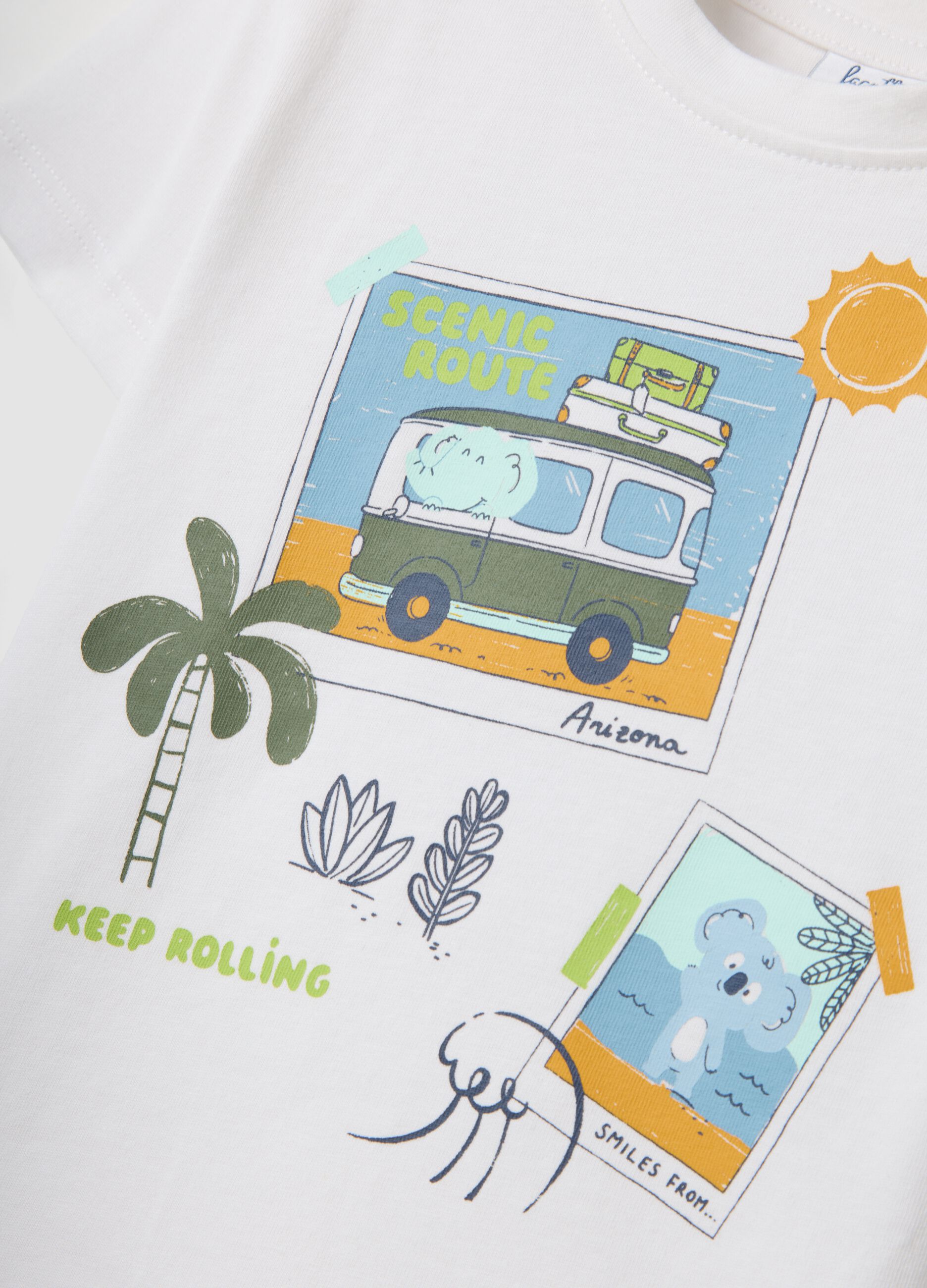 White short-sleeve pure cotton T-shirt