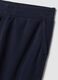 Blue fleece jogger trousers, regular fit_1