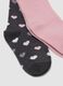 Tripack di calze lunghe rosa in cotone organico elasticizzato_1