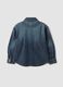 Blue pure cotton shirt with classic collar for boys_1