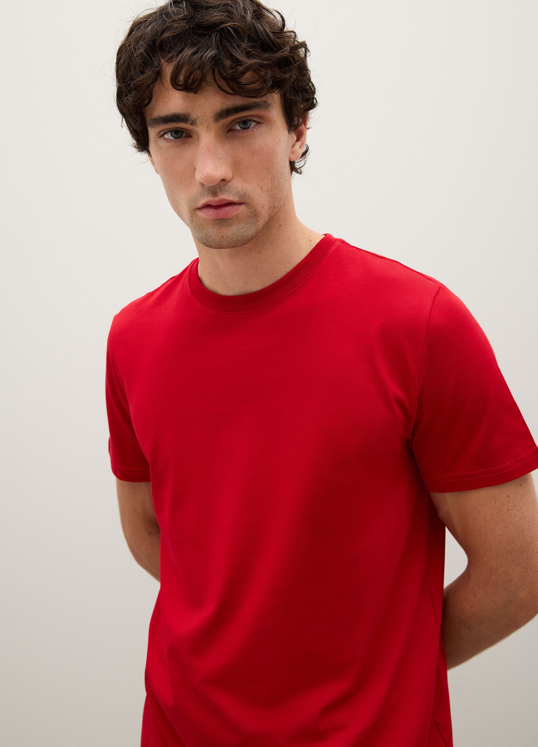 Red Pure Cotton T-Shirt