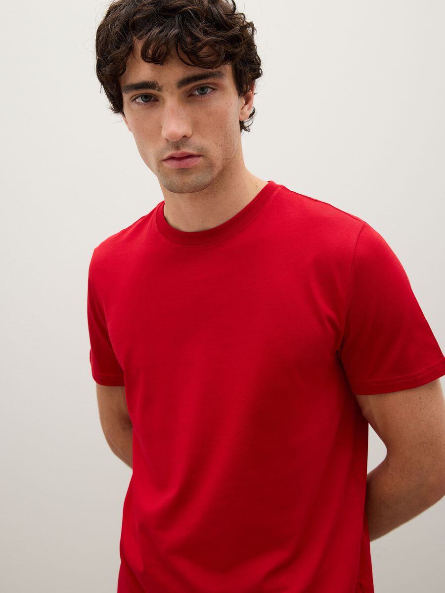 Red Pure Cotton T-Shirt_0
