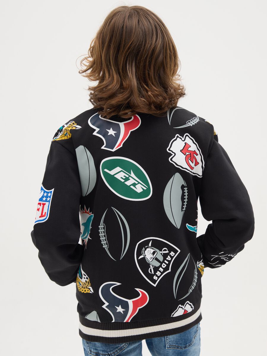 Varsity bomber jacket with all-over NBA team logos print_2