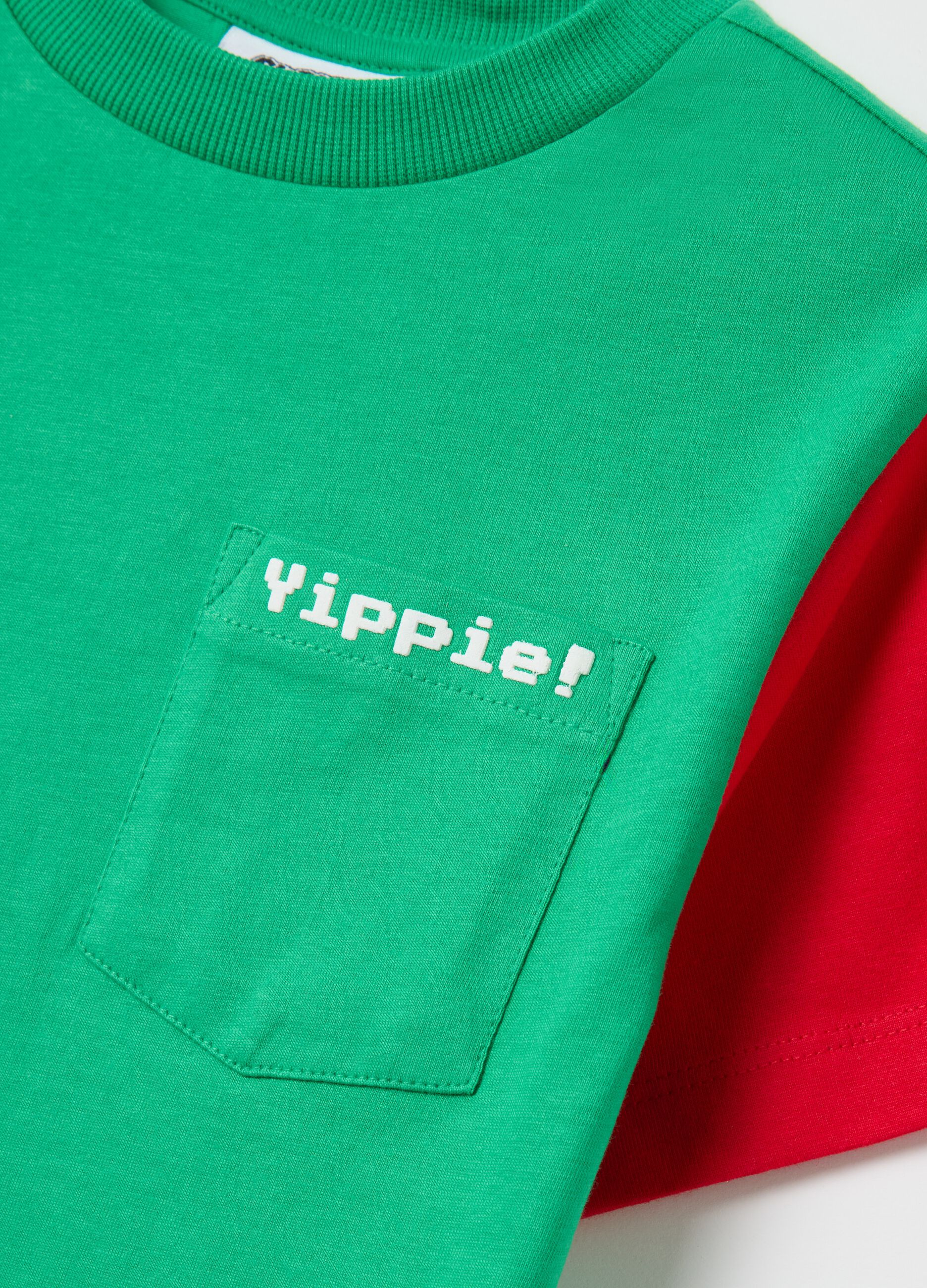 T-shirt in cotone color block stampa Super Mario™